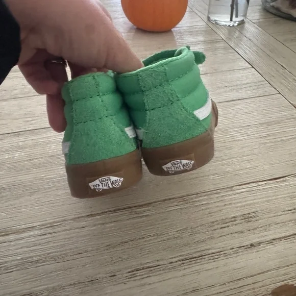 Vans Green and Brown Kids High-Top Sneakers - Picture 7 of 8